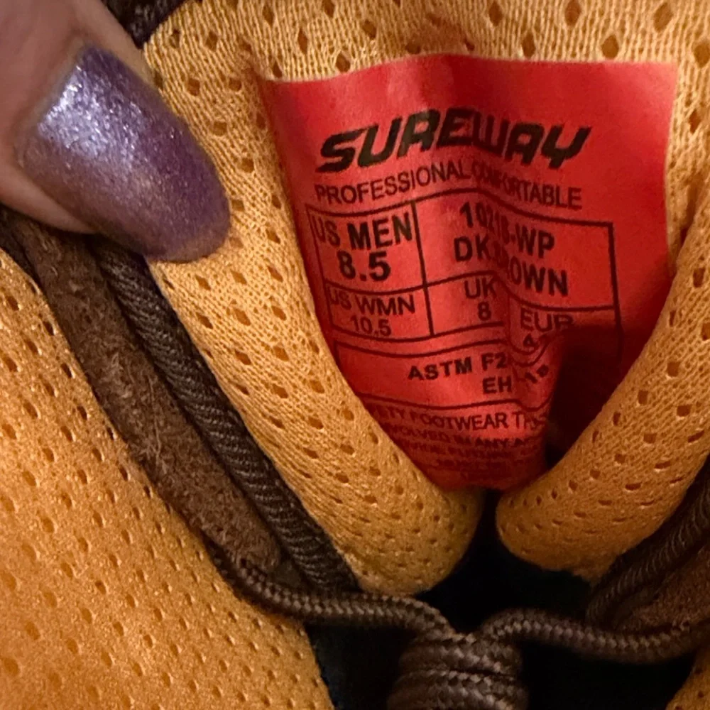 Men's Brown Leather work Boots - Picture 11 of 12